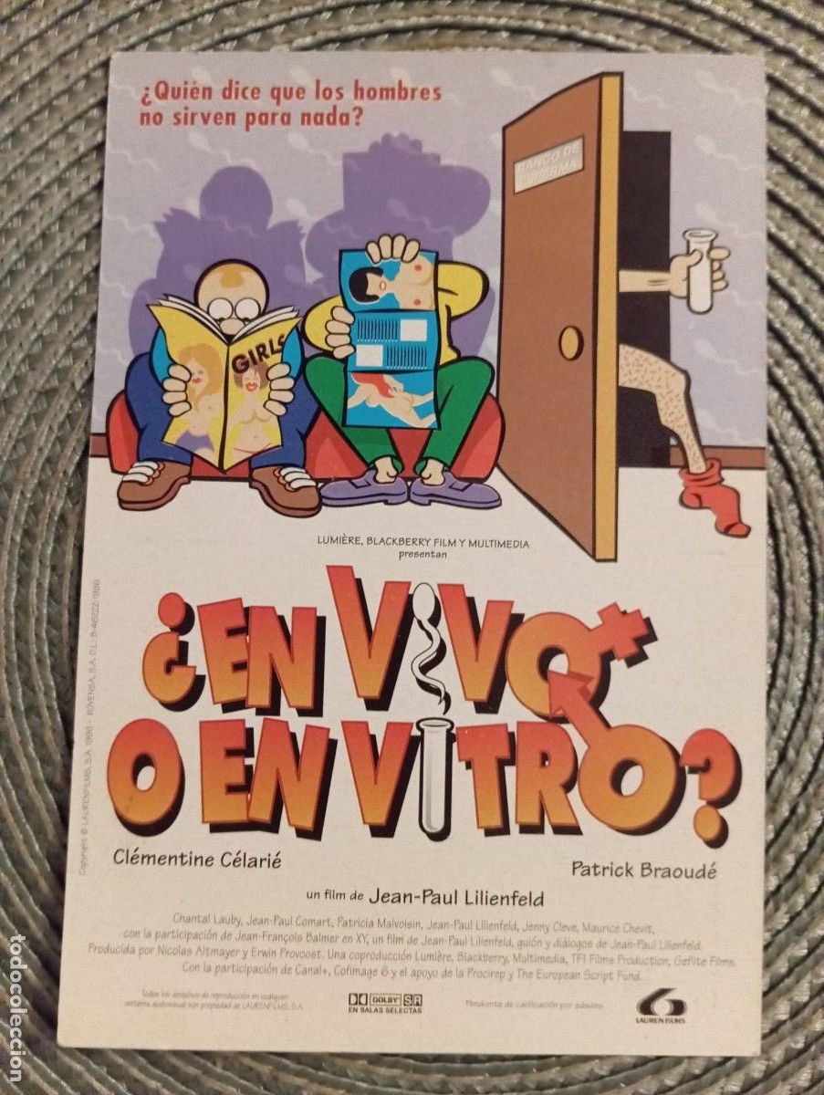 Cine: 1 POSTAL DE ** EN VIVO O EN VITRO ? **. LAURENTIS**.