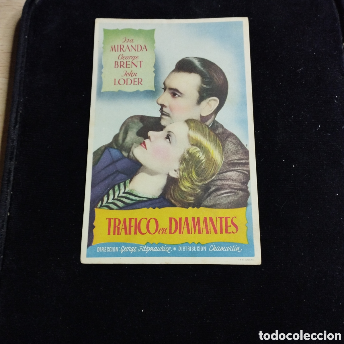 Cine: Programa de cine, sencillo. Trafico en diamantes. Isa Miranda. George Brent. So