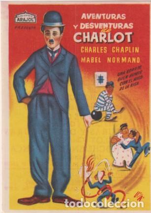  Foglietti di film di film antichi di cinema: aventuras y desventuras de Charlot. sencillo de Arajol. cines bohemio y galileo. impecable