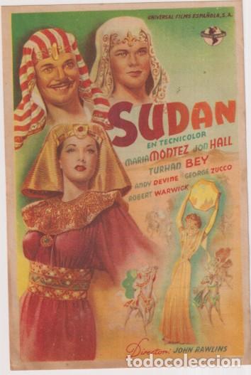  Foglietti di film di film antichi di cinema: Sud&aacute;n. Sencillo de Universal. Cines bohemio y galileo. 1947