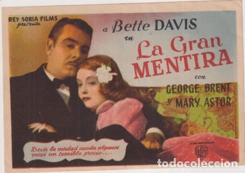  Foglietti di film di film antichi di cinema: la gran mentira. Sencillo de Rey Soria. cines bohemio y galileo 1947
