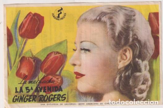 Cine: La muchacha de la 5&ordf; avenida. Sencillo Film&oacute;fono. cines bohemio y galileo. 1944