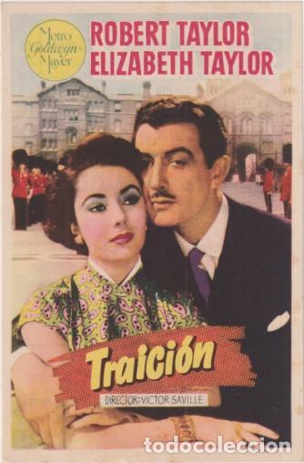 Cine: Traici&oacute;n. sencillo de MGM Cines Bohemio y galileo. a&ntilde;o 1952. impecable