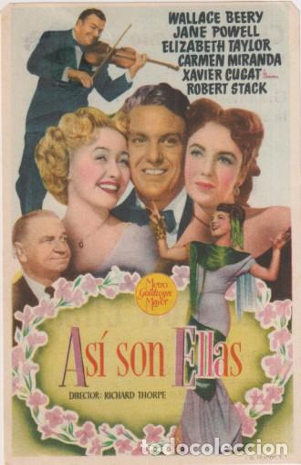 Cine: as&iacute; son ellas. sencillo de MGM. cines bohemio y galileo 1950