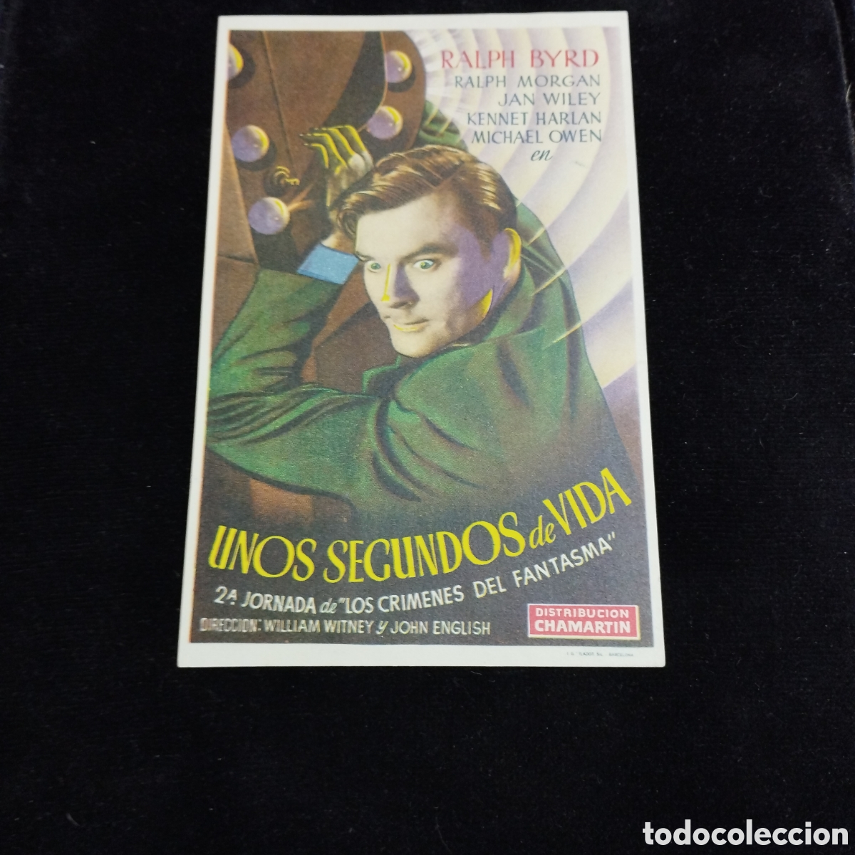 Cine: Programa de cine, sencillo. Unos segundos de vida. Ralph Byrd. Ralph Morgan . Sp