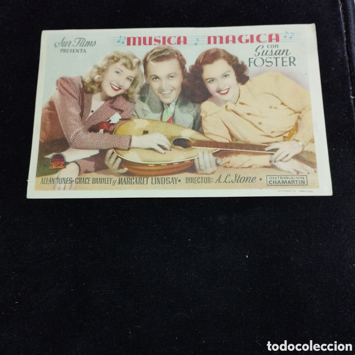 Cine: Programa de cine, sencillo. M&uacute;sica M&aacute;gica. Susan Foster. 1946.