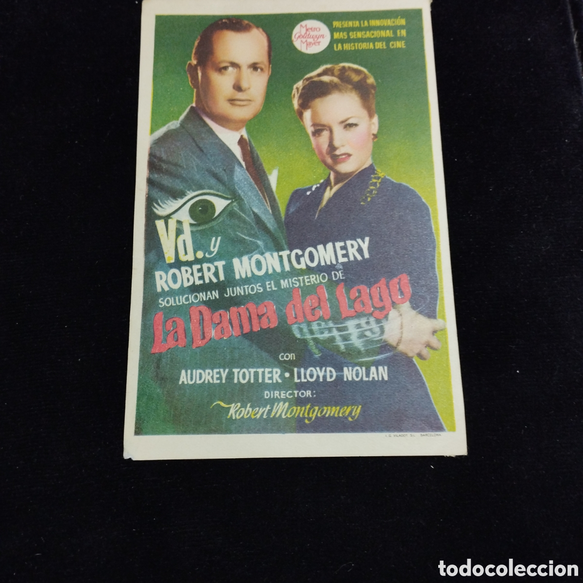 Cine: Programa de cine, sencillo. La dama del lago. Robert Montgonery. Audrey Totter. Sp