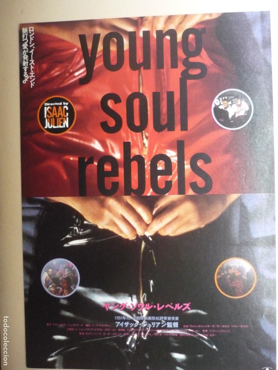 Cine: young soul rebels - folleto mano original japones - Isaac Julien - tematica gay