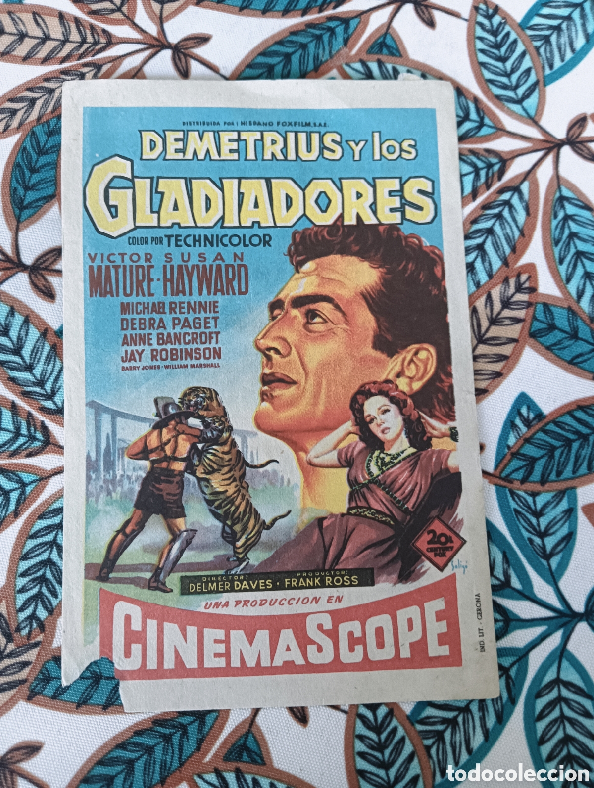 Cine: DEMETRIUS Y LOS GLADIADORES - VICTOR MATURE, SUSAN HAYWARD -CON PUBLICIDAD