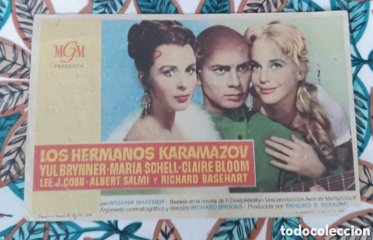 Cine: LOS HERMANOS KARAMAZOV-YUL BRYNNER,, MARIA SCHELL- CON PUBLICIDAD