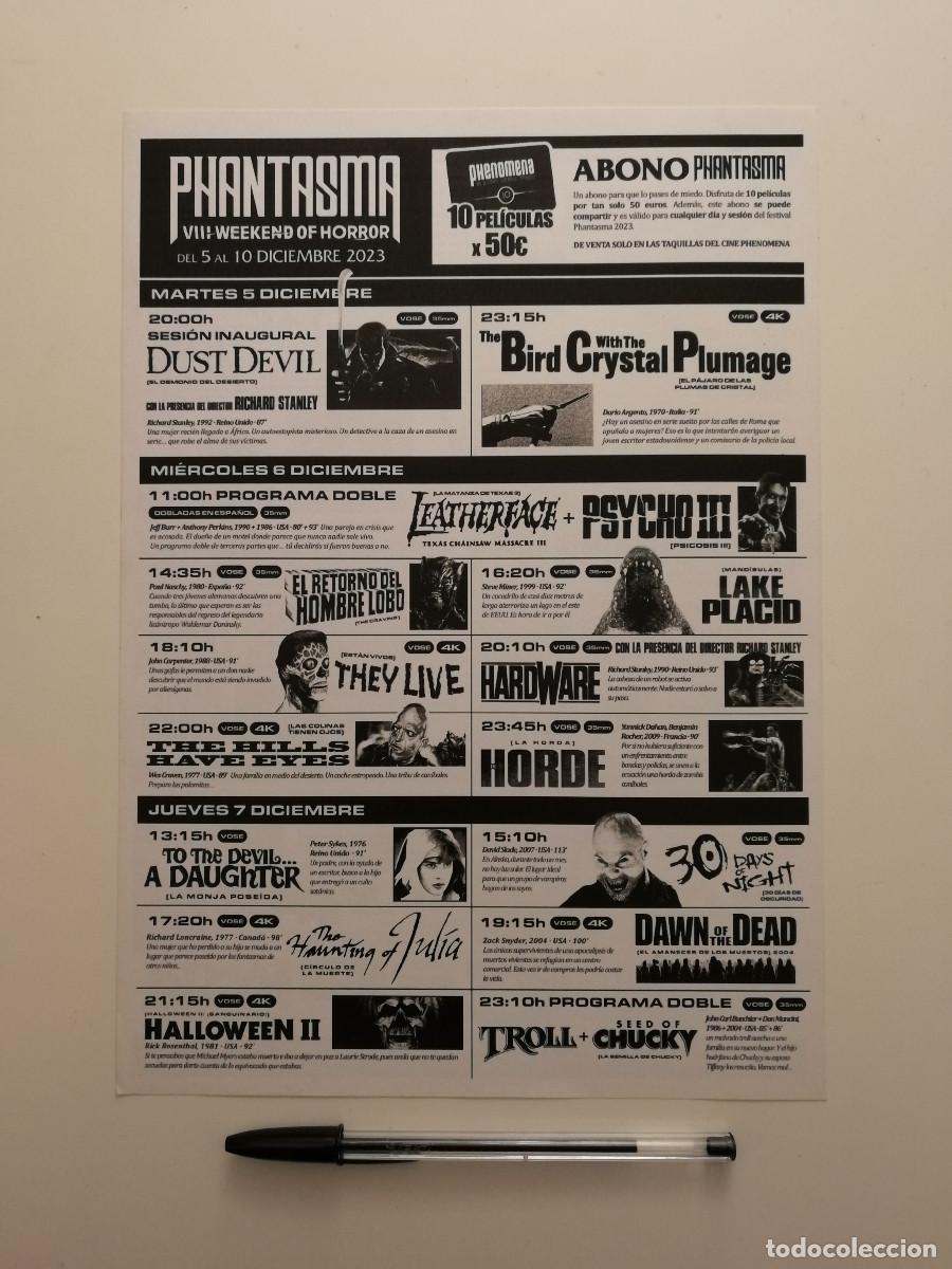 Cine: FOLLETO ORIGINAL -A4- LA MATANZA DE TEXAS - TERROR - ESTAN VIVOS - ZOMBIE - HALLOWEEN