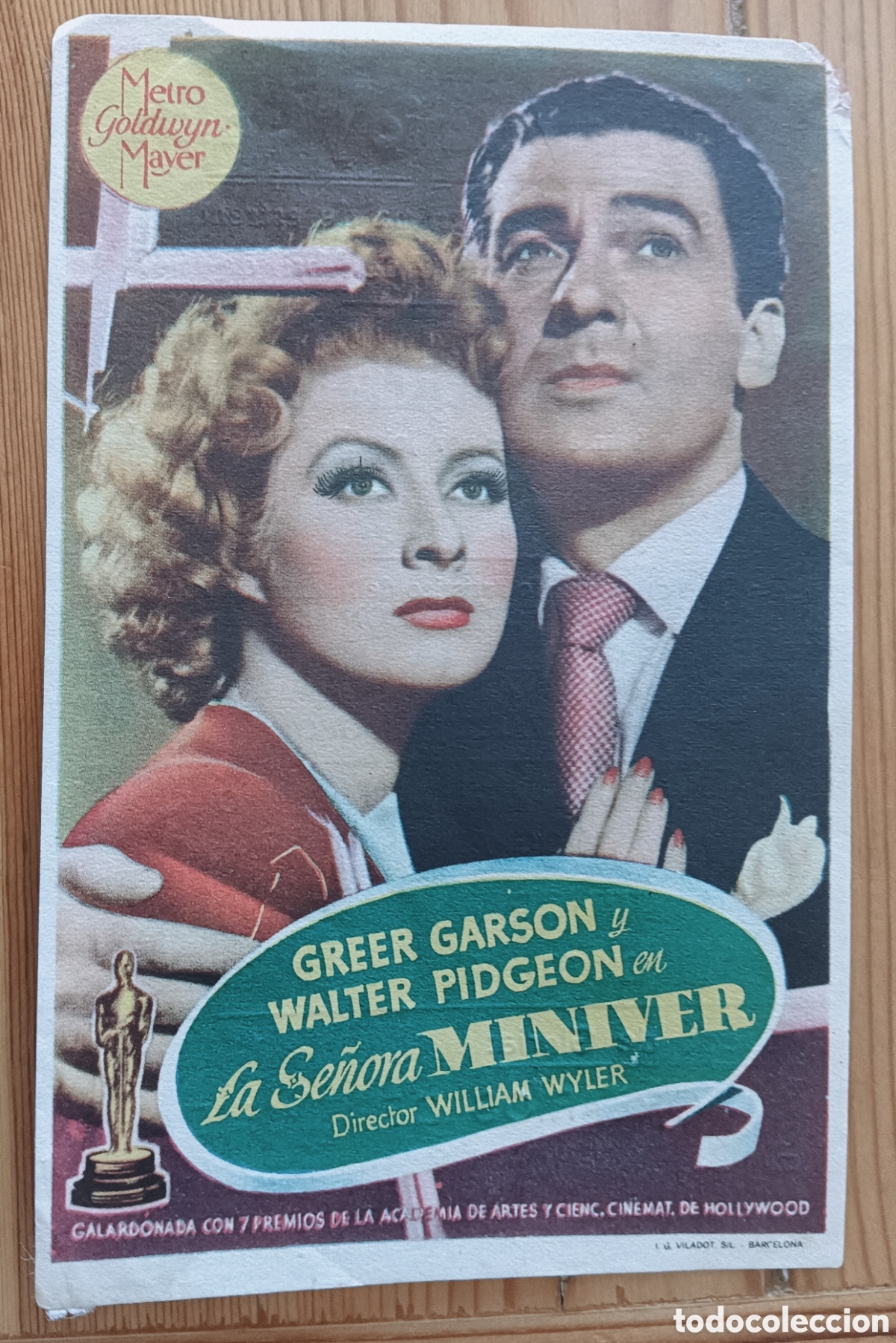 Cine: LA SE&Ntilde;ORA MINIVER- GREER GARSON, WALTER PIDGEON - CON PUBLICIDAD