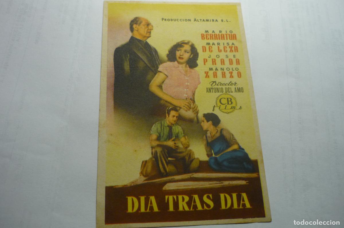 Cine: programa dia tras dia- sello tampon cine brafim 1954 - Foto 1