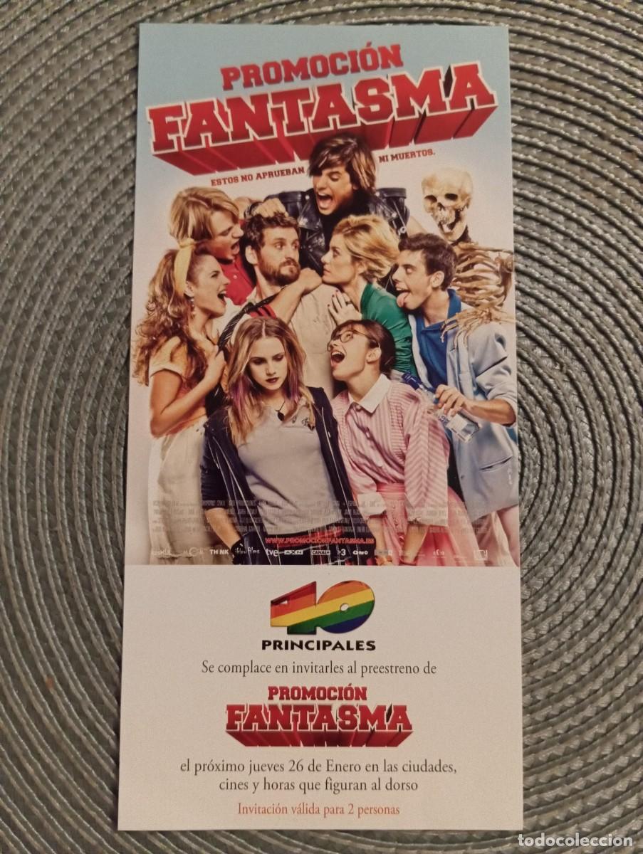 Cine: PROGRAMA DE ** FANTASMA ** INVITACION . 21 x 10 CMS.