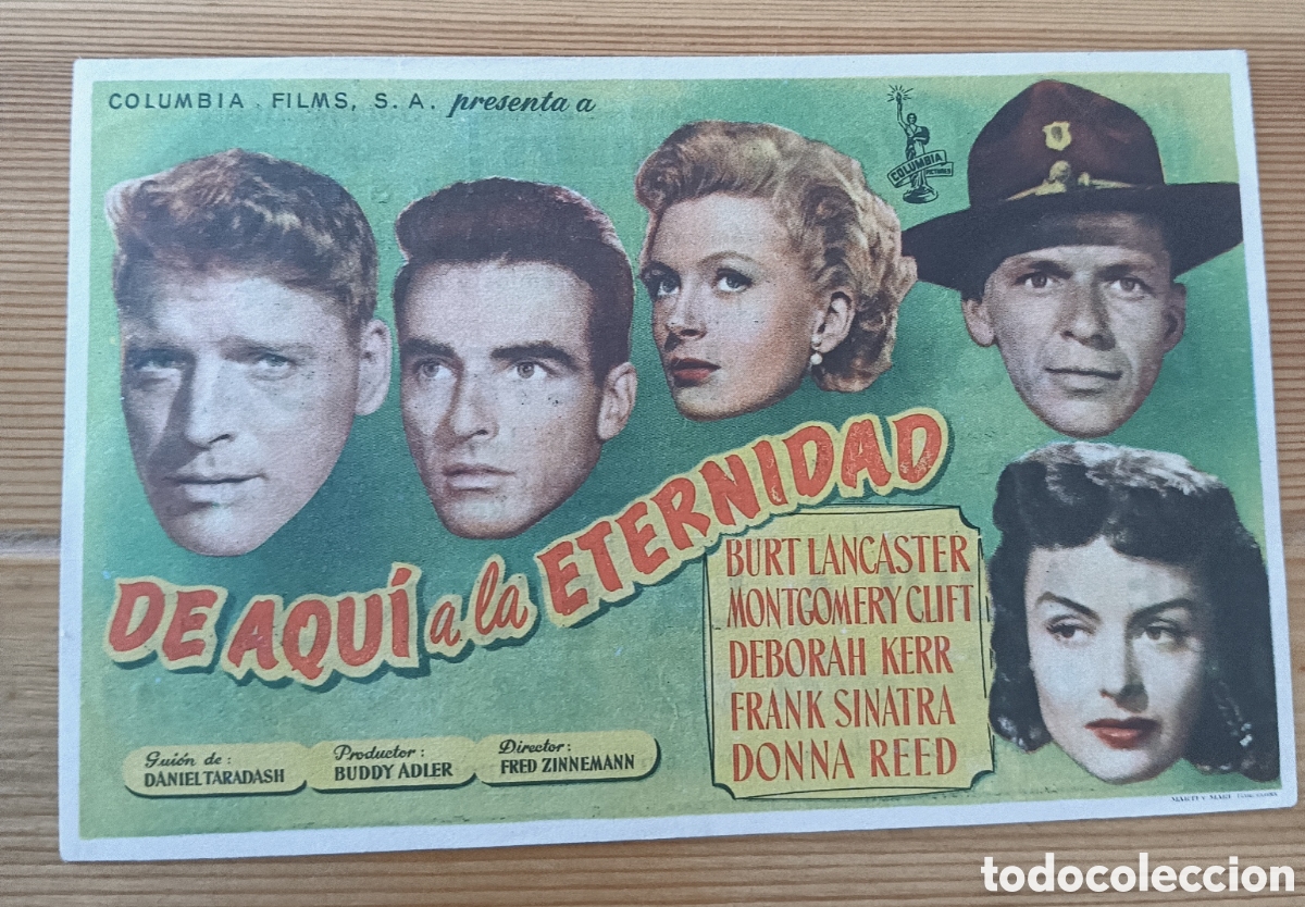 Cine: DE AQU&Iacute; A LA ETERNIDAD - BURT LANCASTER- FRANK SINATRA- MONTGOMERY CLIFF- CON PUBLICIDAD