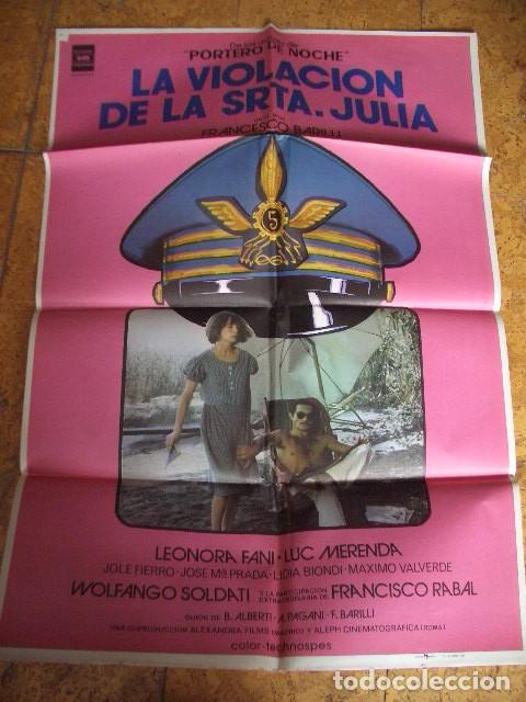 Cine: P&oacute;ster original de cine 70x100xm LA VIOLACION DE LA SRTA JULIA GIALLO FRANCESCO BARILLI
