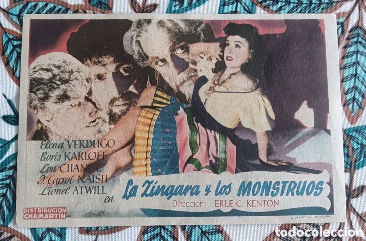 Cine: LA ZINGARA Y LOS MONSTRUOS- BORIS KARLOFF, LON CHANEY- SIN PUBLICIDAD