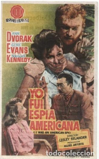 Cine: PROGRAMA DE CINE: YO FUI ESPIA AMERICANA PC-11264 - Foto 1