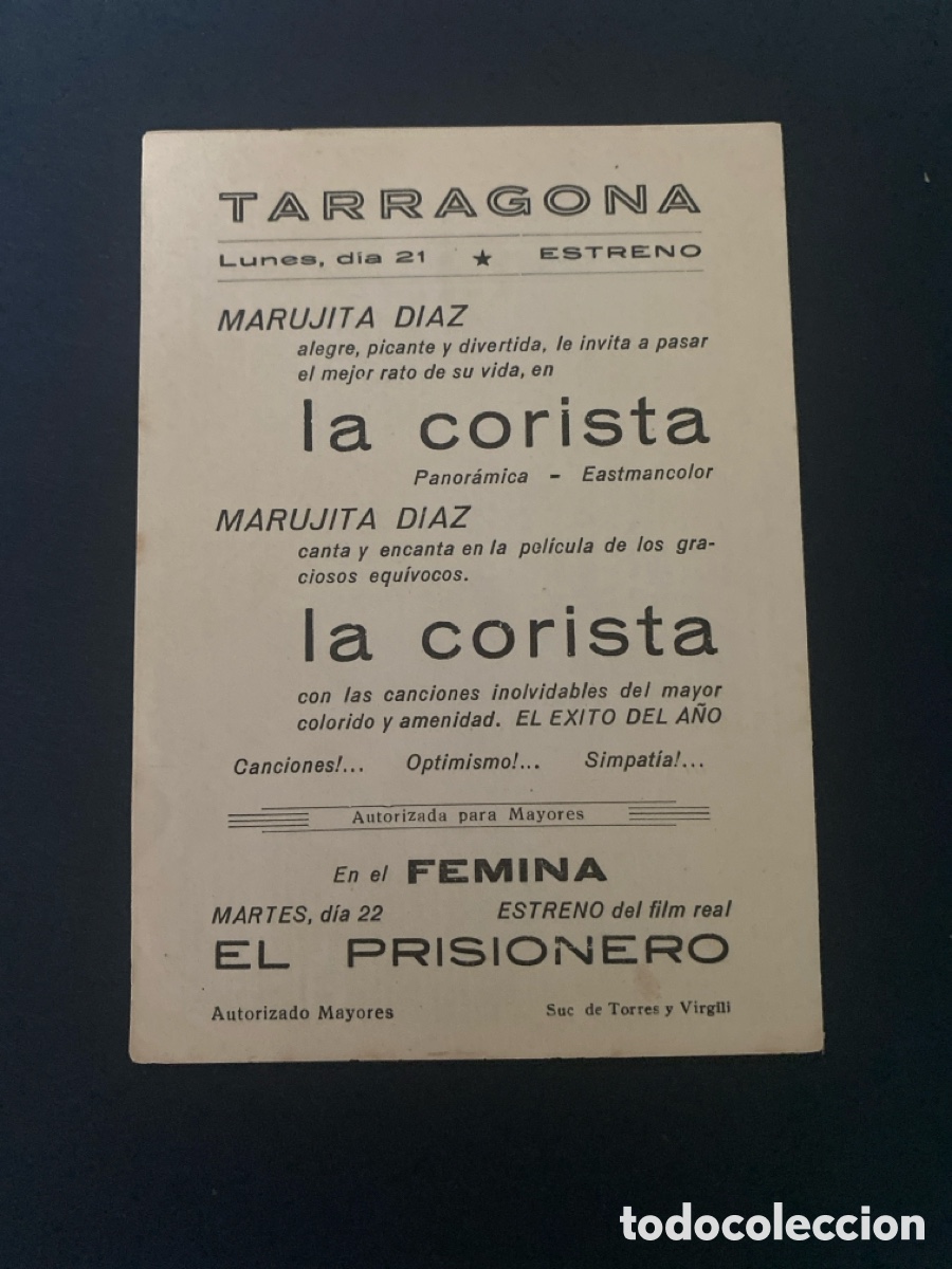 Cine: Programa de cine La corista - Foto 2