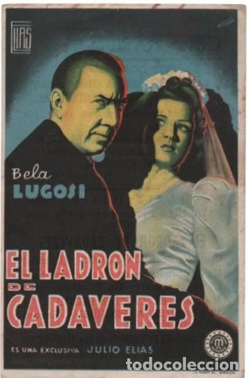 Cine: PROGRAMA DE CINE: EL LADRON DE CADAVERES PC-11266