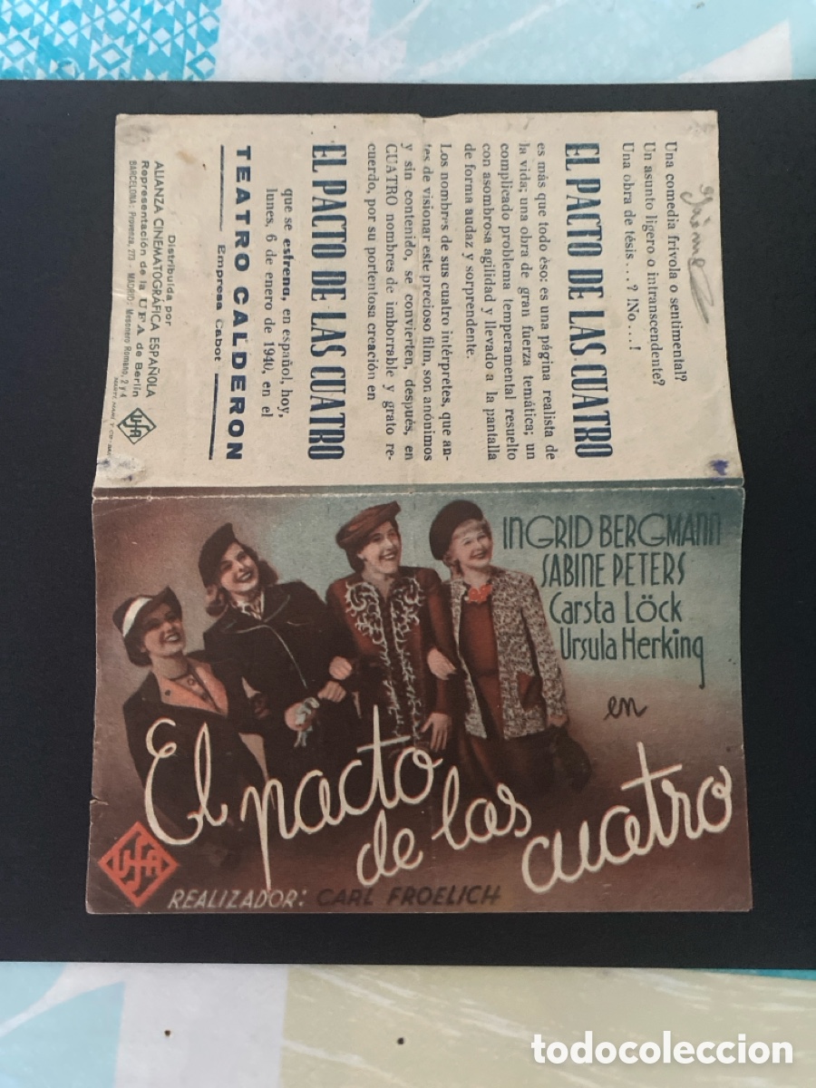 Cine: Programa de cine El pacto de los cuatro