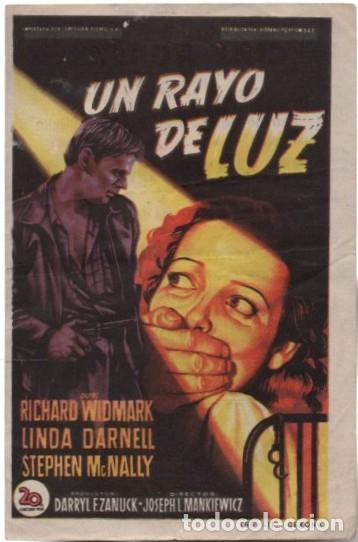Cine: PROGRAMA DE CINE: UN RAYO DE LUZ PC-11277