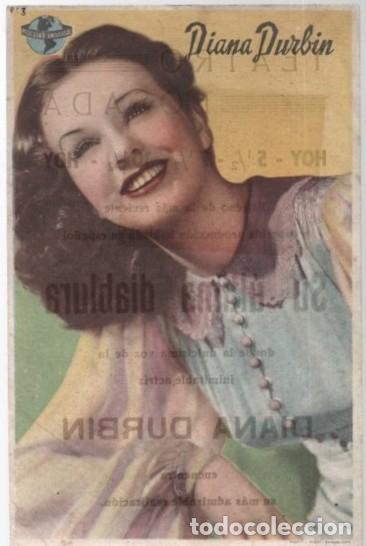 Cine: PROGRAMA DE CINE: DIANA DURBIN PC-11288