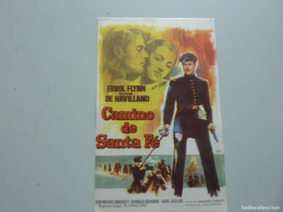 Cine: Folleto de cine CAMINO DE SANTA FE con publicidad