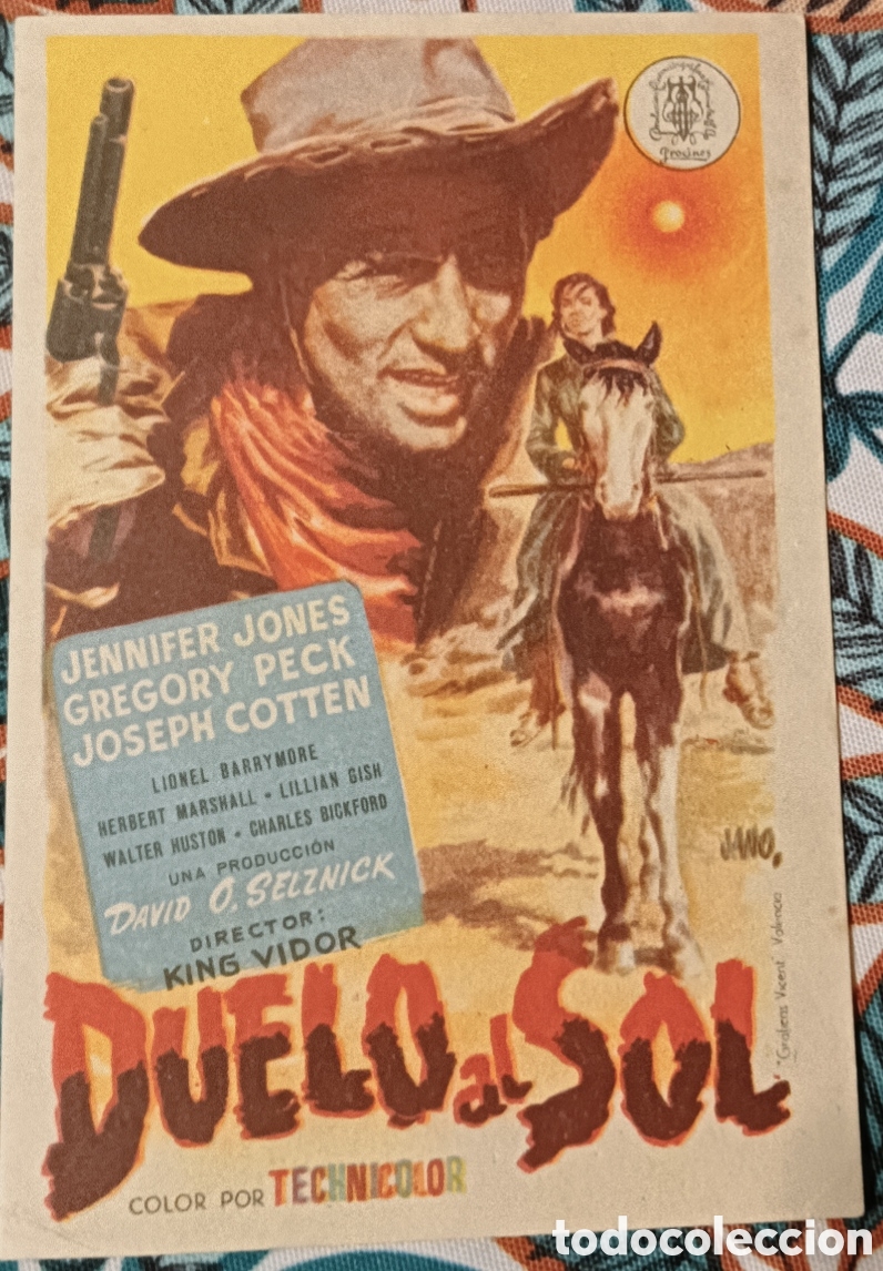 Cine: DUELO AL SOL. JENNIFER JONES, GREGORY PECK. SIN PUBLICIDAD
