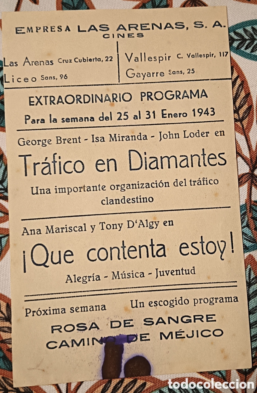 Cine: TR&Aacute;FICO DE DIAMANTES - CON PUBLICIDAD - Foto 2