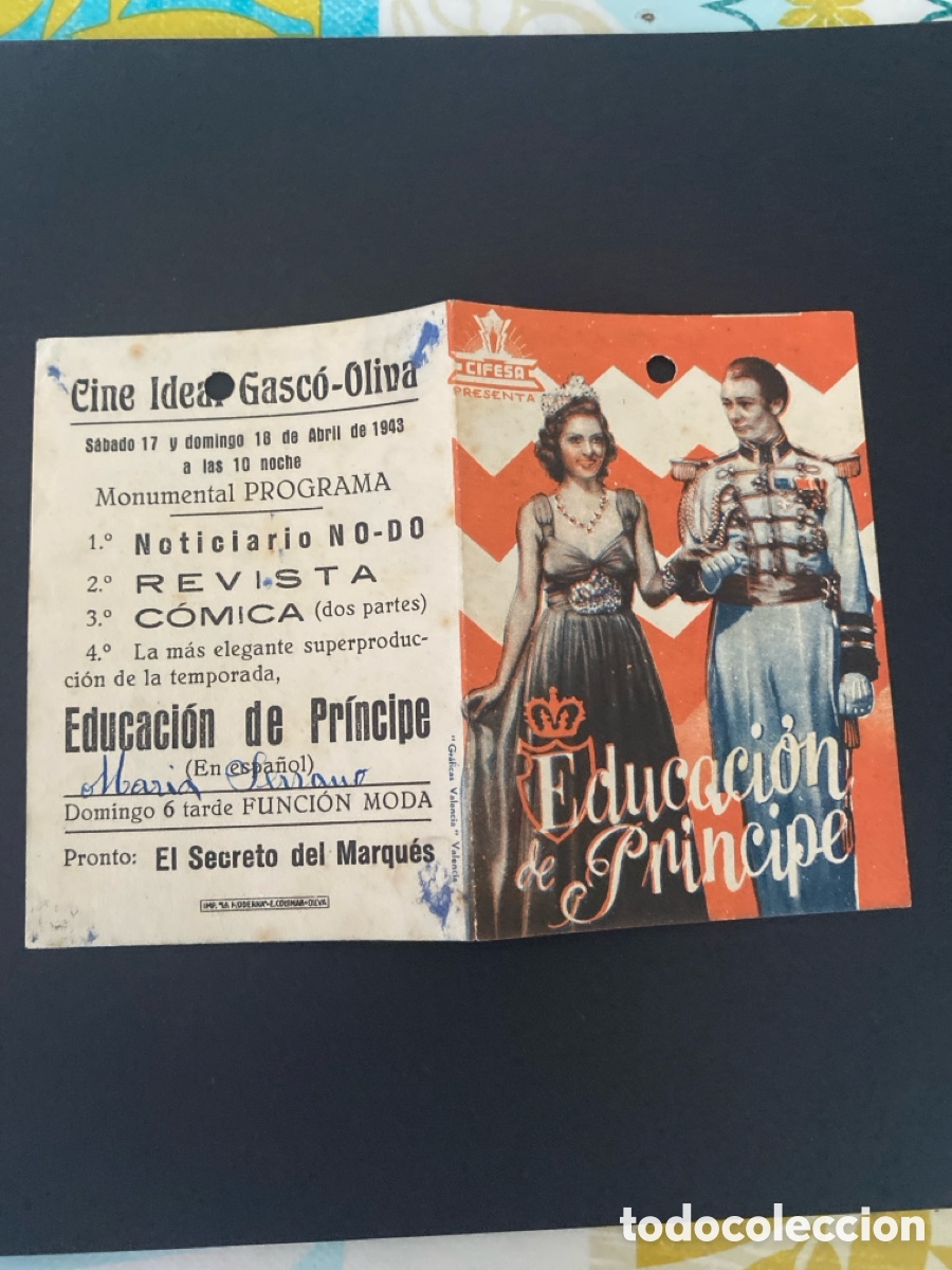 Cine: Programa de cine Educaci&oacute;n de pr&iacute;ncipe