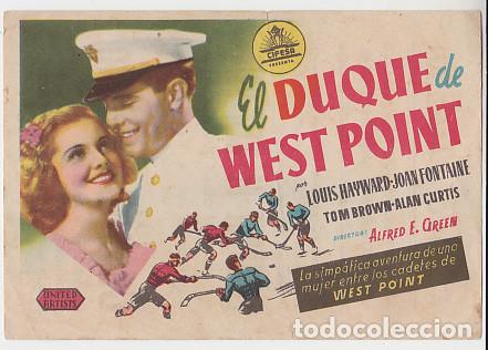 Cine: EL DUQUE DE WEST POINT (Cifesa con publicidad del cine)