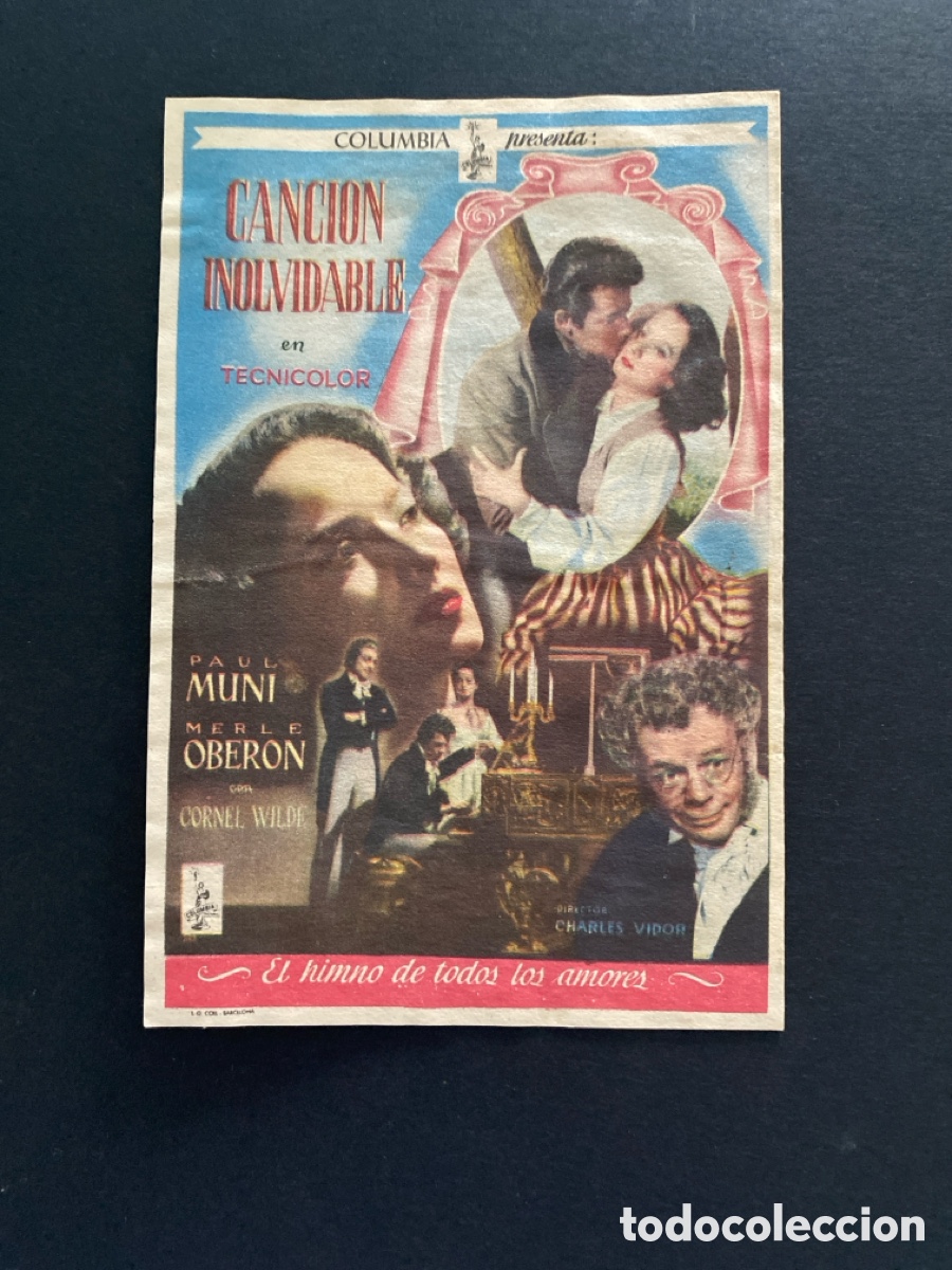 Cine: Programa de cine Canci&oacute;n inolvidable