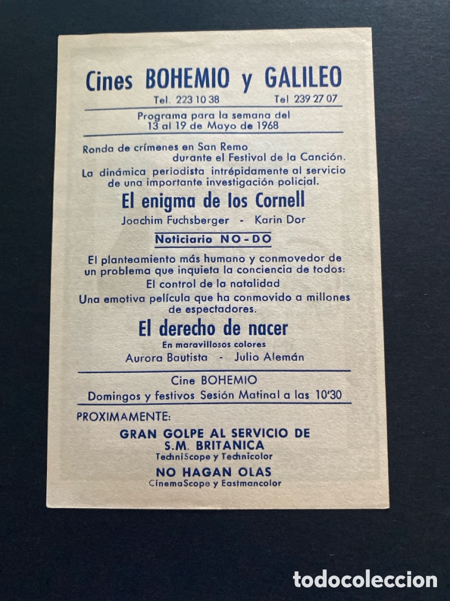 Cine: Programa de cine El derecho de nacer - Foto 2