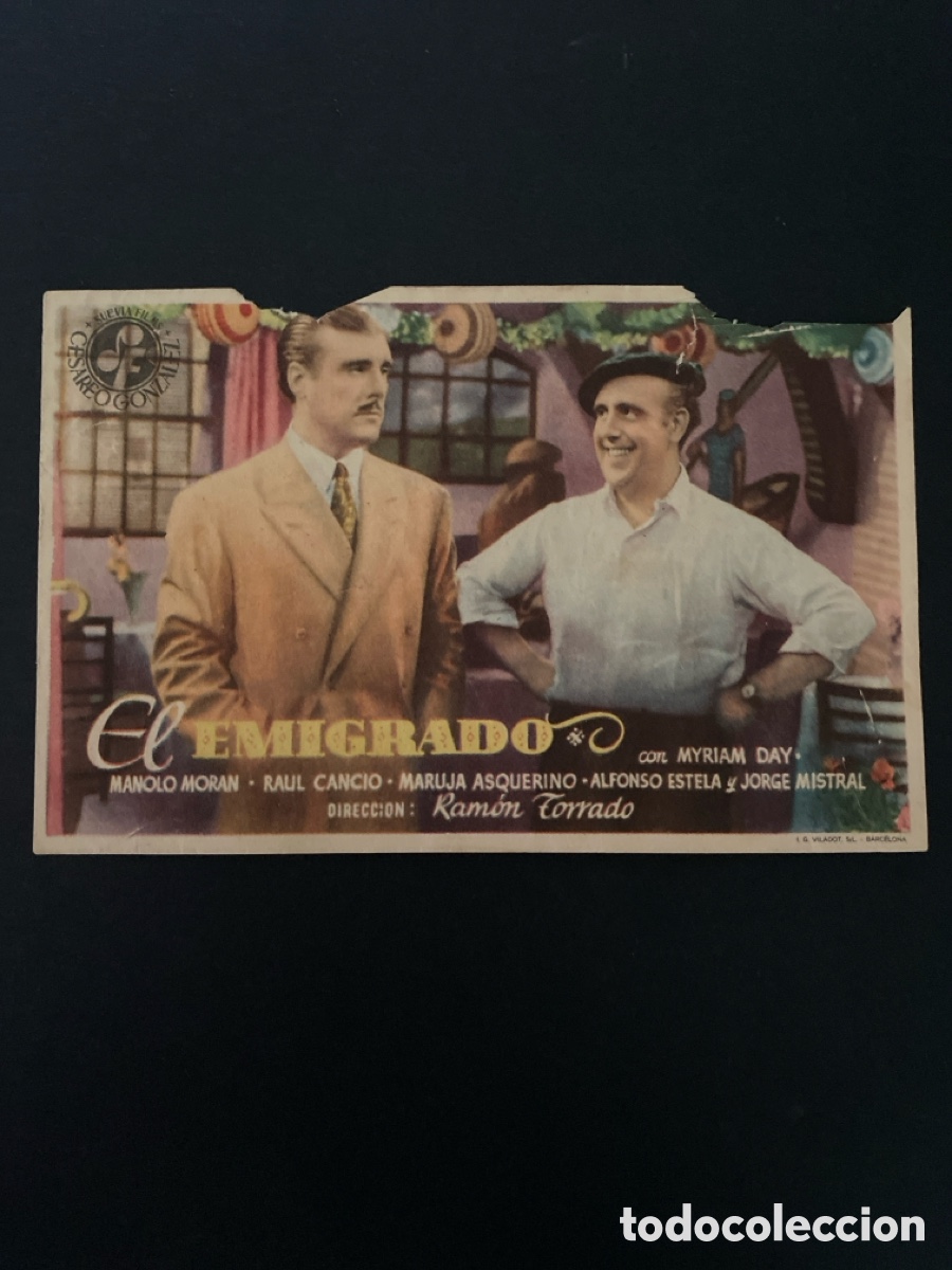 Cine: Programa de cine El emigrado