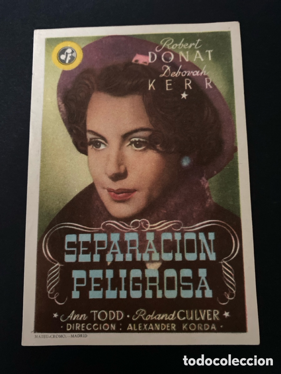 Cine: Programa de cine Separacion peligrosa