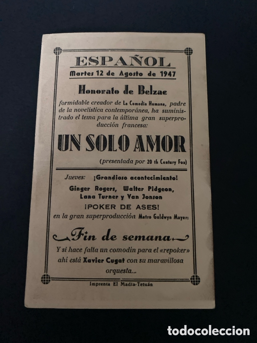 Cine: Programa de cine Un solo amor - Foto 2