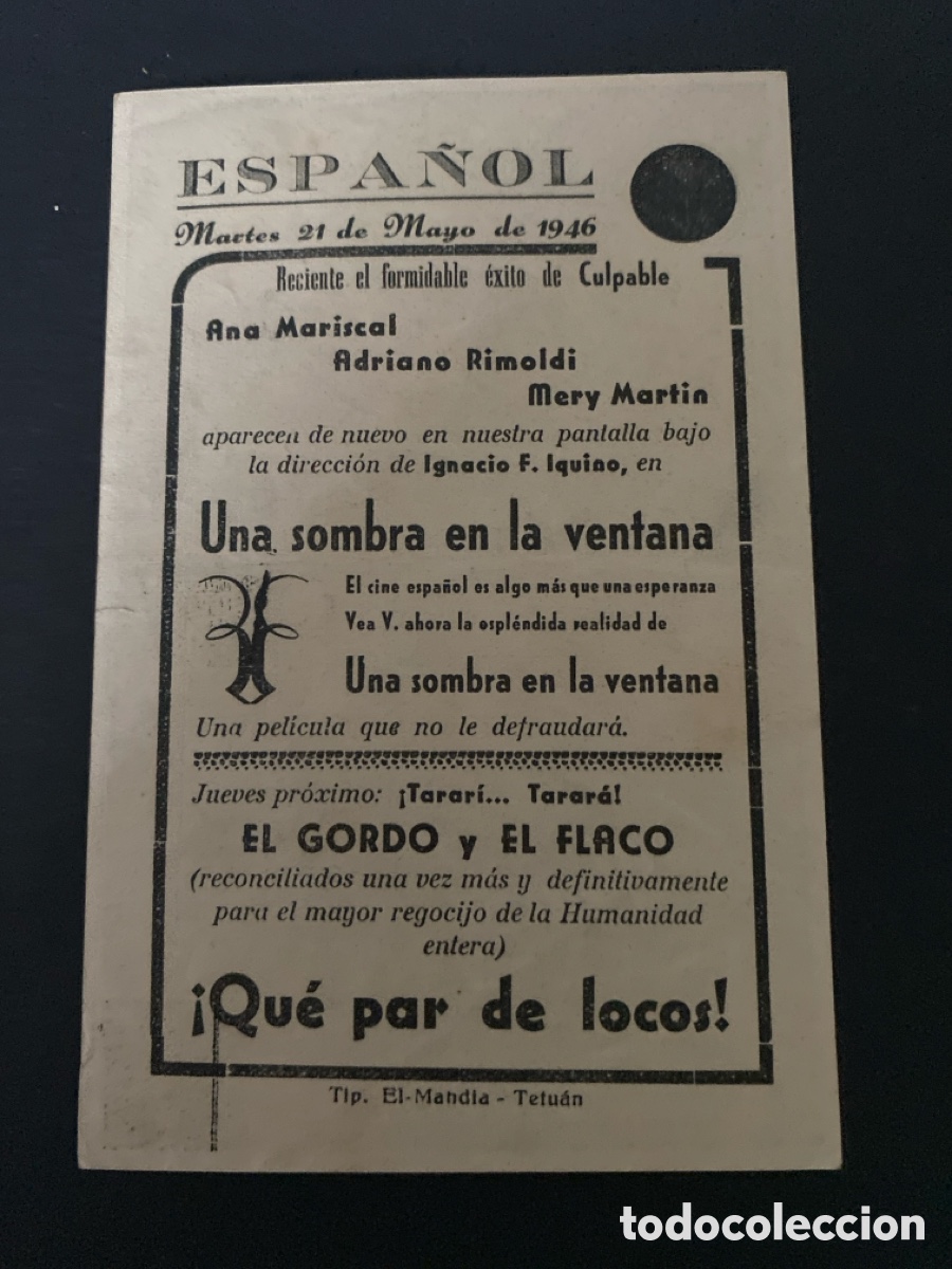 Cine: Programa de cine Una sombra en la ventana - Foto 2
