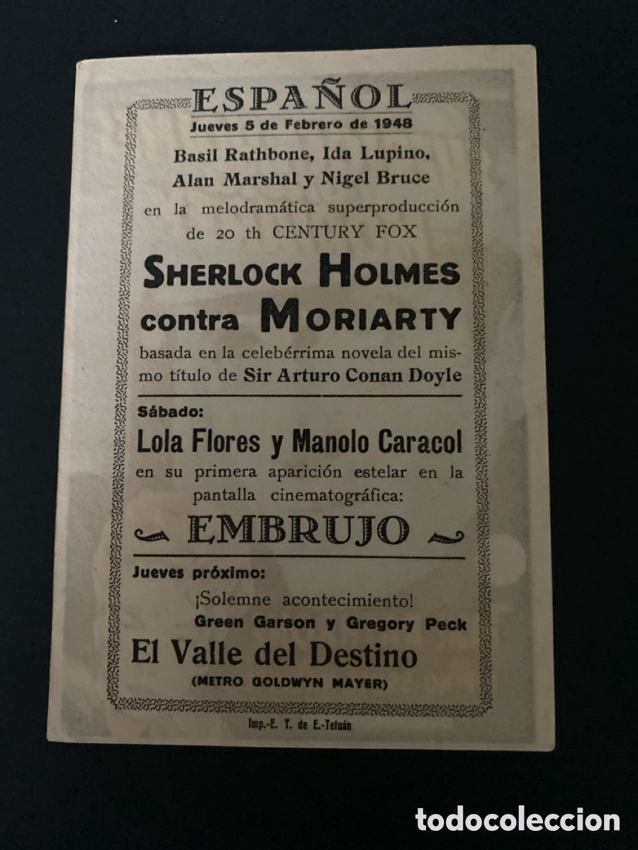 Cine: Programa de cine Sherlock hollines contra Moriarty - Foto 2