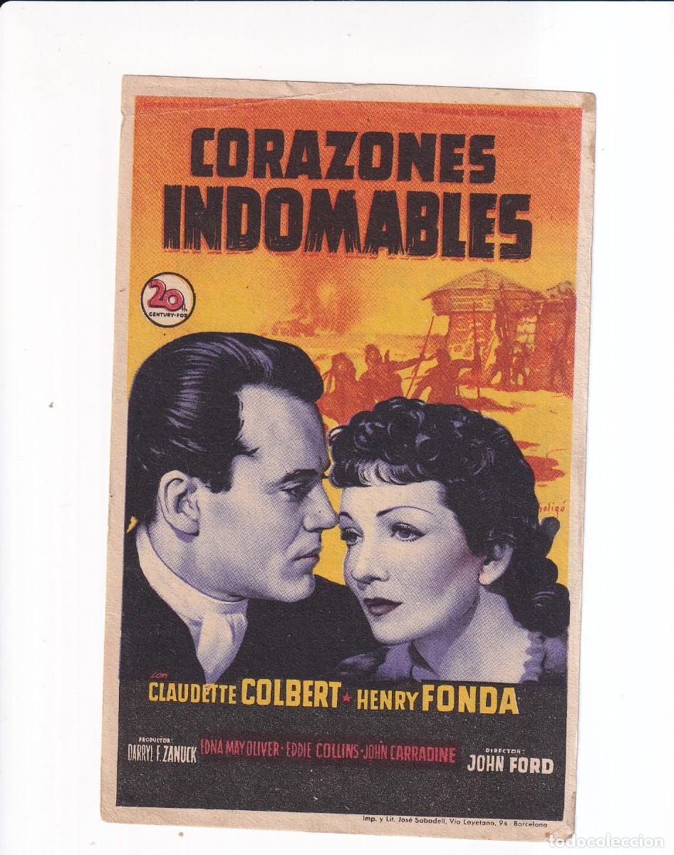 Cine: CORAZONES INDOMABLES : CLAUDETTE COLBERT, HENRY FONDA