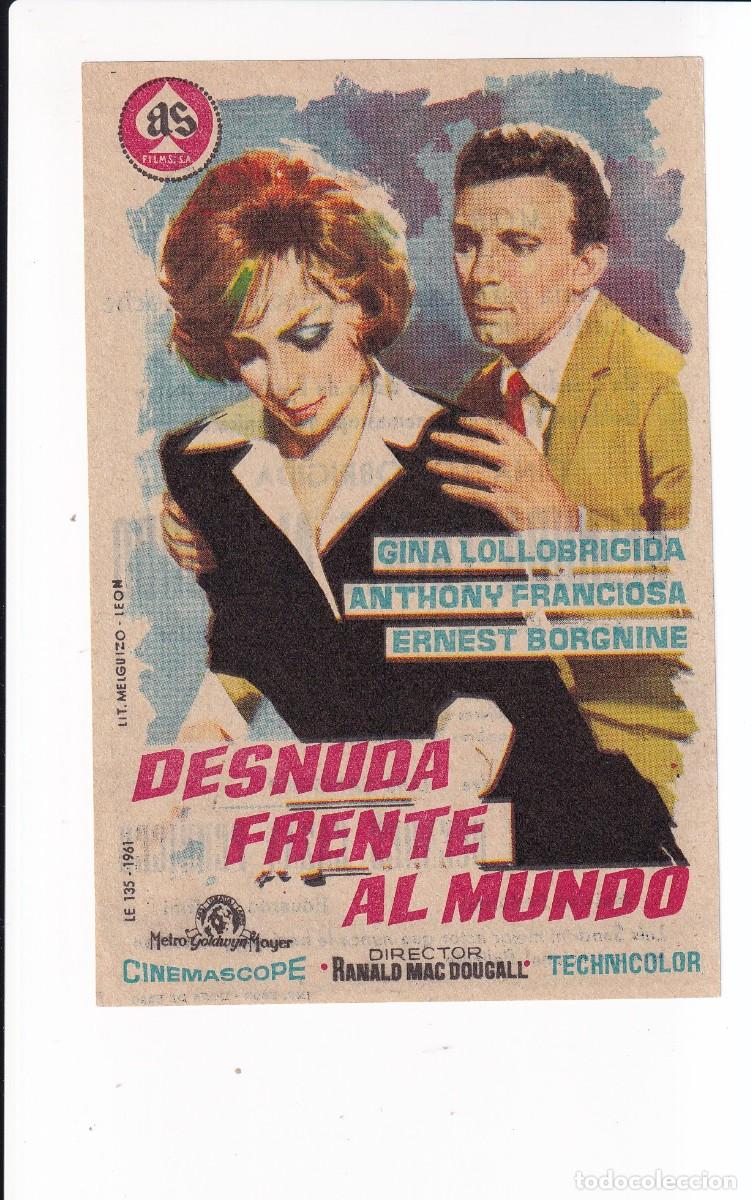 Cine: DESNUDA FRENTE AL MUNDO : GINA LOLLOBRIGIDA