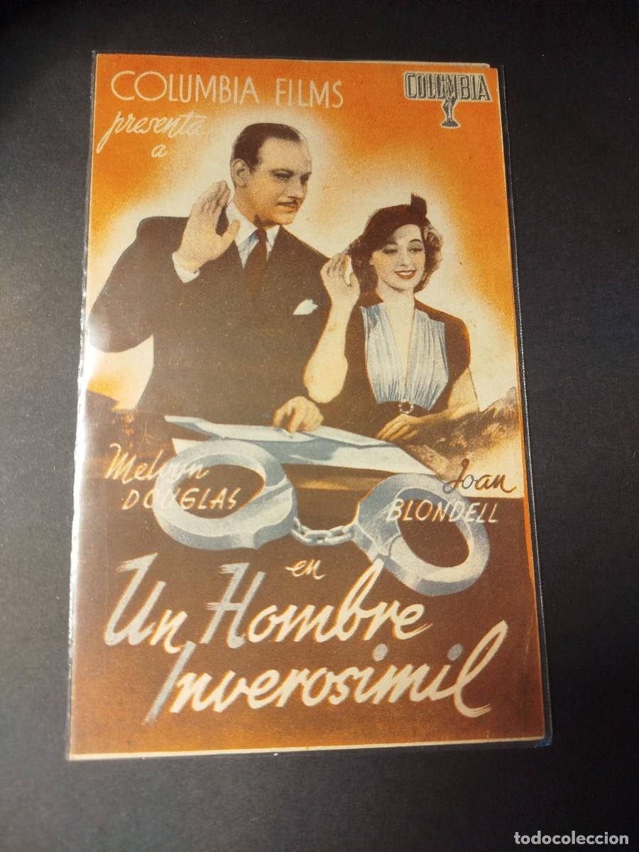 Cine: UN HOMBRE INVEROS&Iacute;MIL PROGRAMA DE MANO 1946