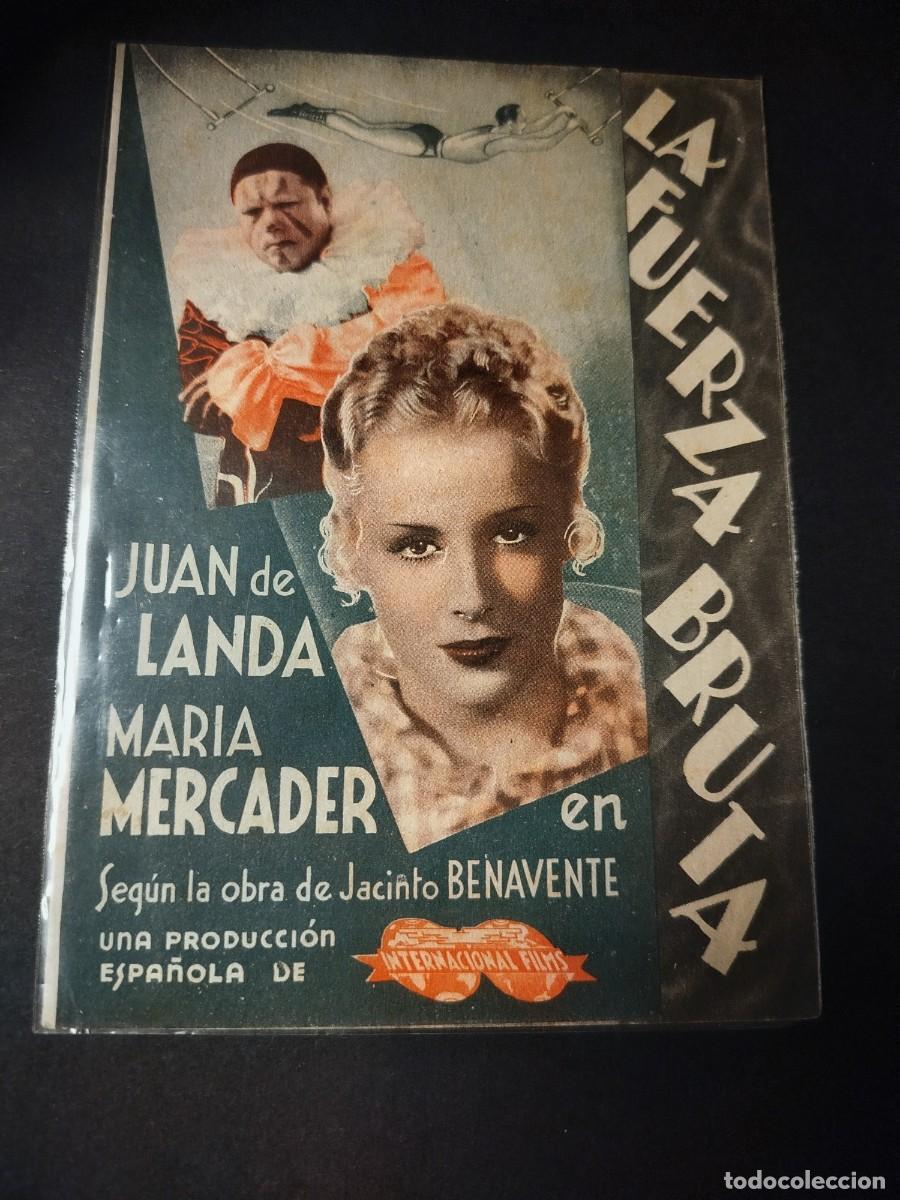 Cine: LA FUERZA BRUTA PROGRAMA DE MANO A&Ntilde;OS 40