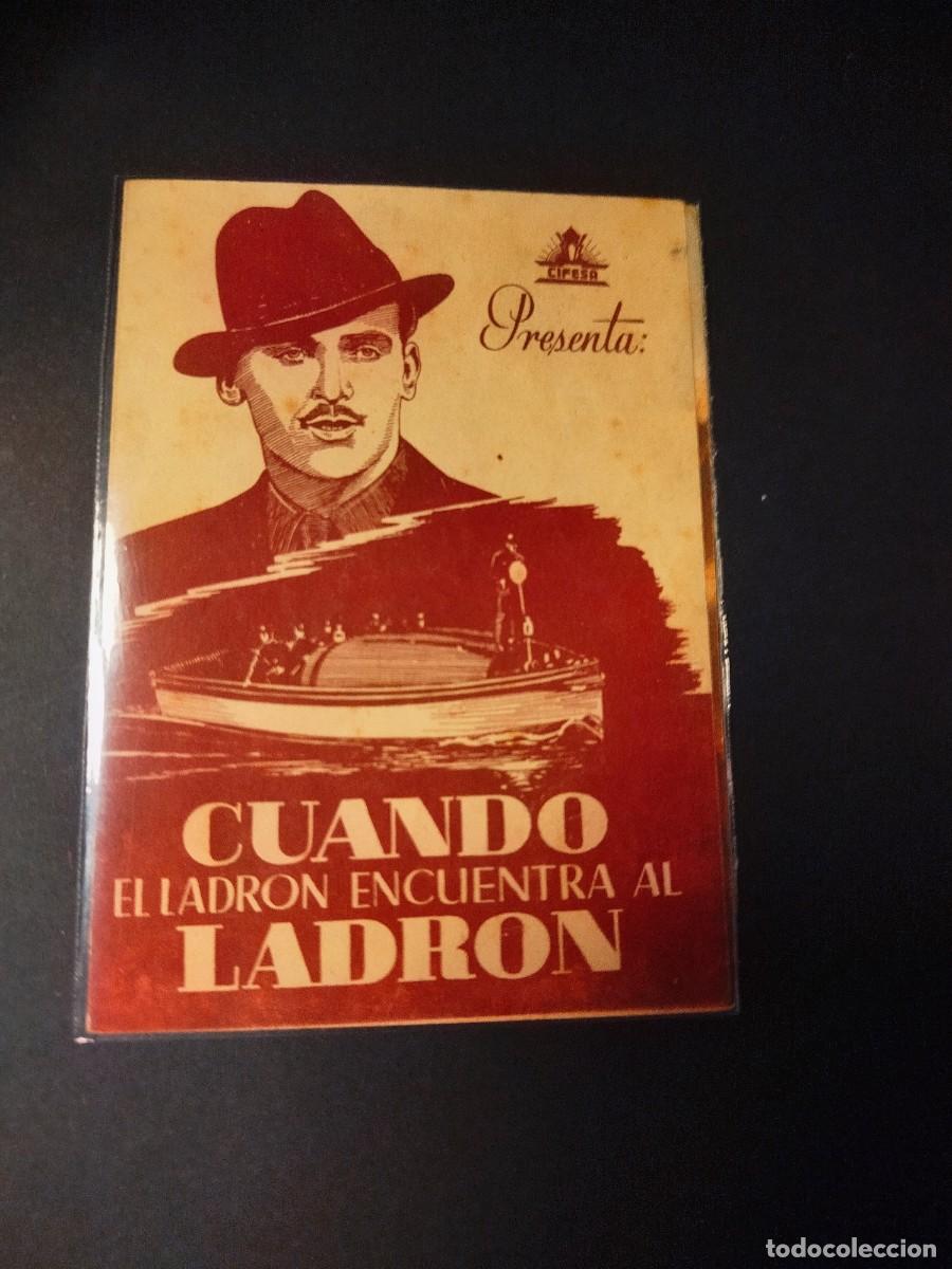 Cine: CU&Aacute;NDO EL LADR&Oacute;N ENCUENTRA AL LADR&Oacute;N PROGRAMA DE MANO 1943 - Foto 1
