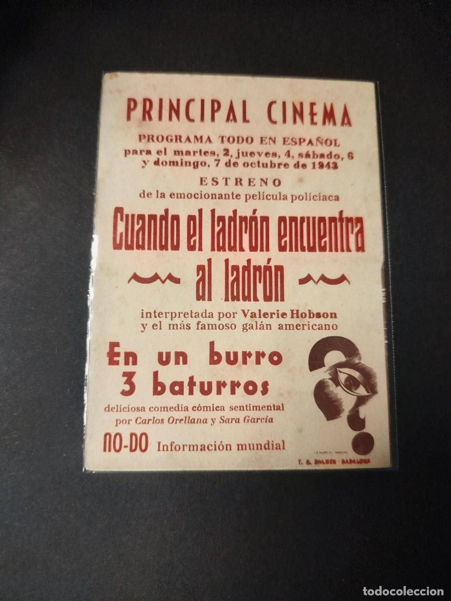 Cine: CU&Aacute;NDO EL LADR&Oacute;N ENCUENTRA AL LADR&Oacute;N PROGRAMA DE MANO 1943 - Foto 2