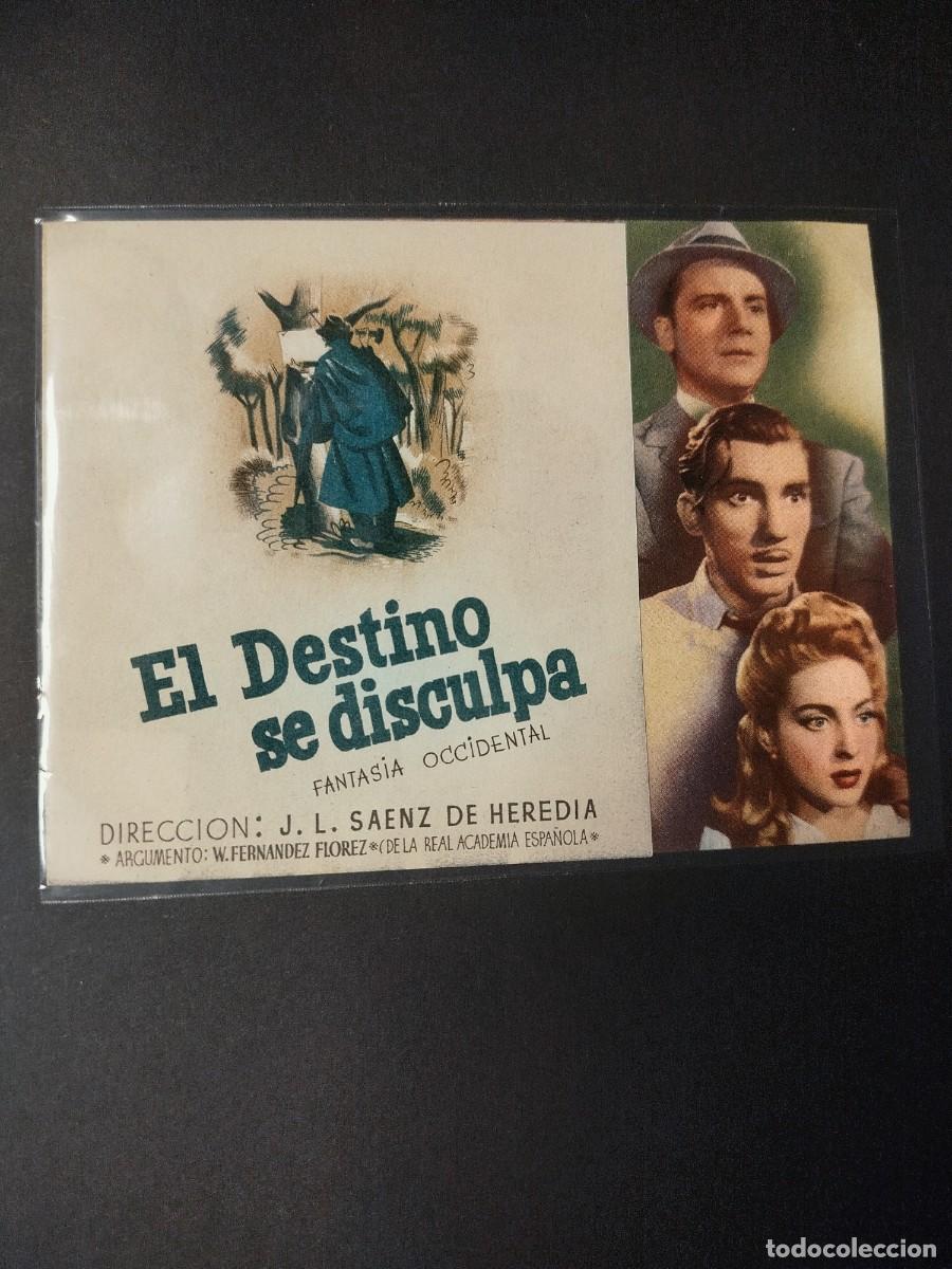 Cine: EL DESTINO SE DISCULPA PROGRAMA DE MANO A&Ntilde;OS 40