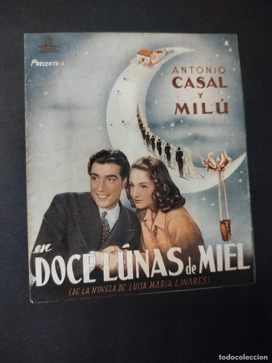 Cine: DOCE LUNAS DE MIEL PROGRAMA DE MANO 1944