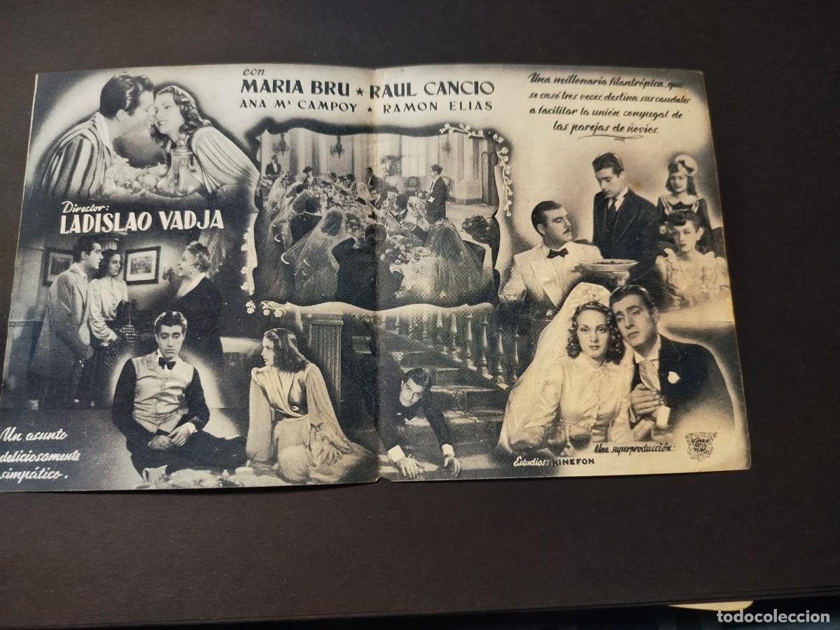Cine: DOCE LUNAS DE MIEL PROGRAMA DE MANO 1944 - Foto 3