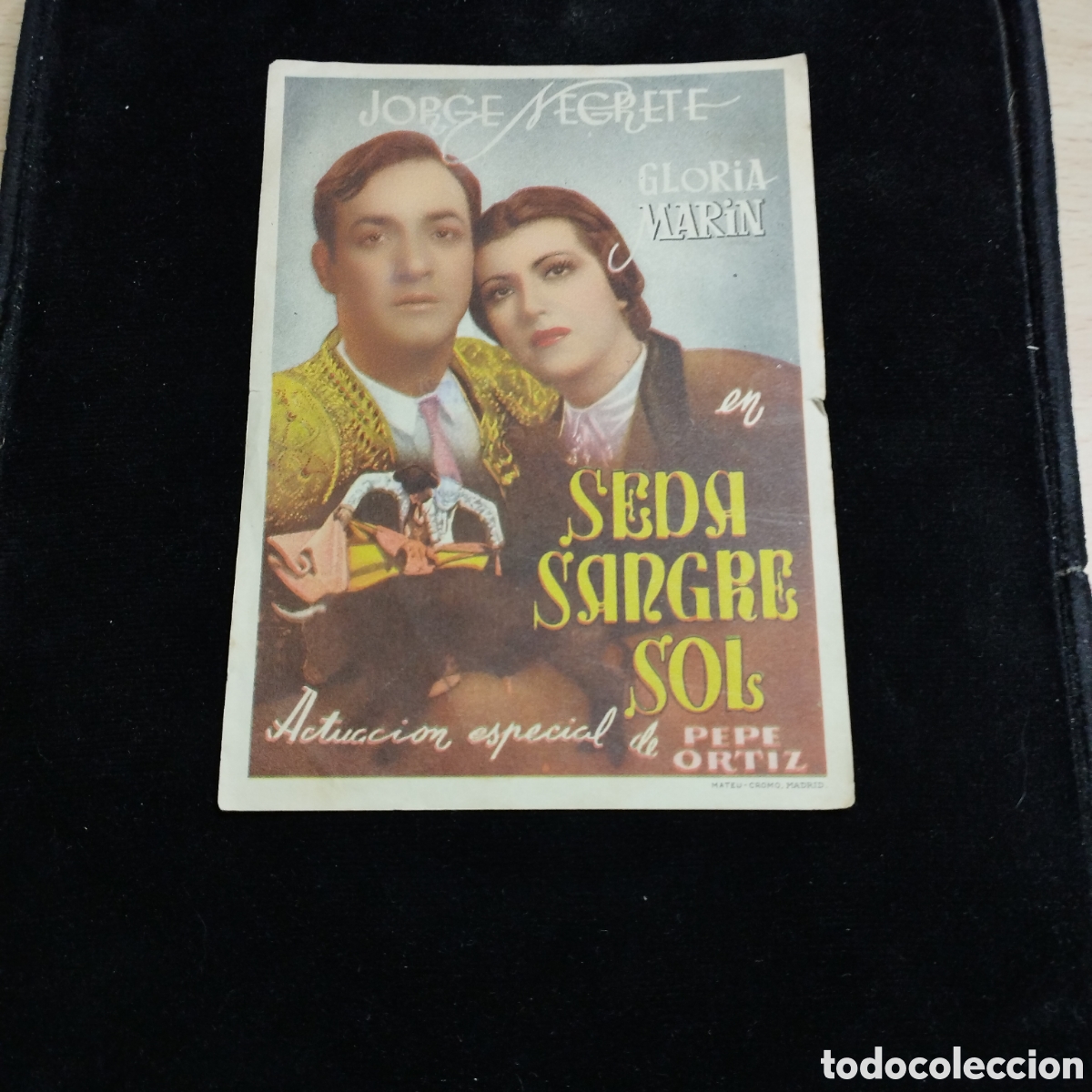 Cine: Programa de cine sencillo. Seda , sangre y sol. Jorge Negrete. Gloria Mar&iacute;n. Castelar y Coliseo 1947