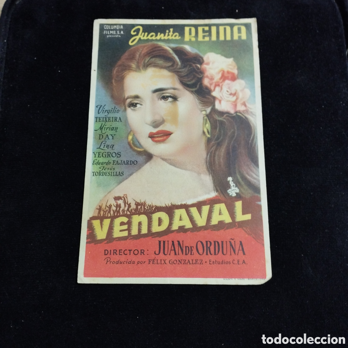 Cine: Programa de cine, sencillo. Vendaval. Juanita Reina. Ideal Cinema. 1950